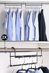 2 Pieces Metal Clothes Hanger Wardrobe Closet Organizer Hanger Shirt Clothes Hanger - Swordslife