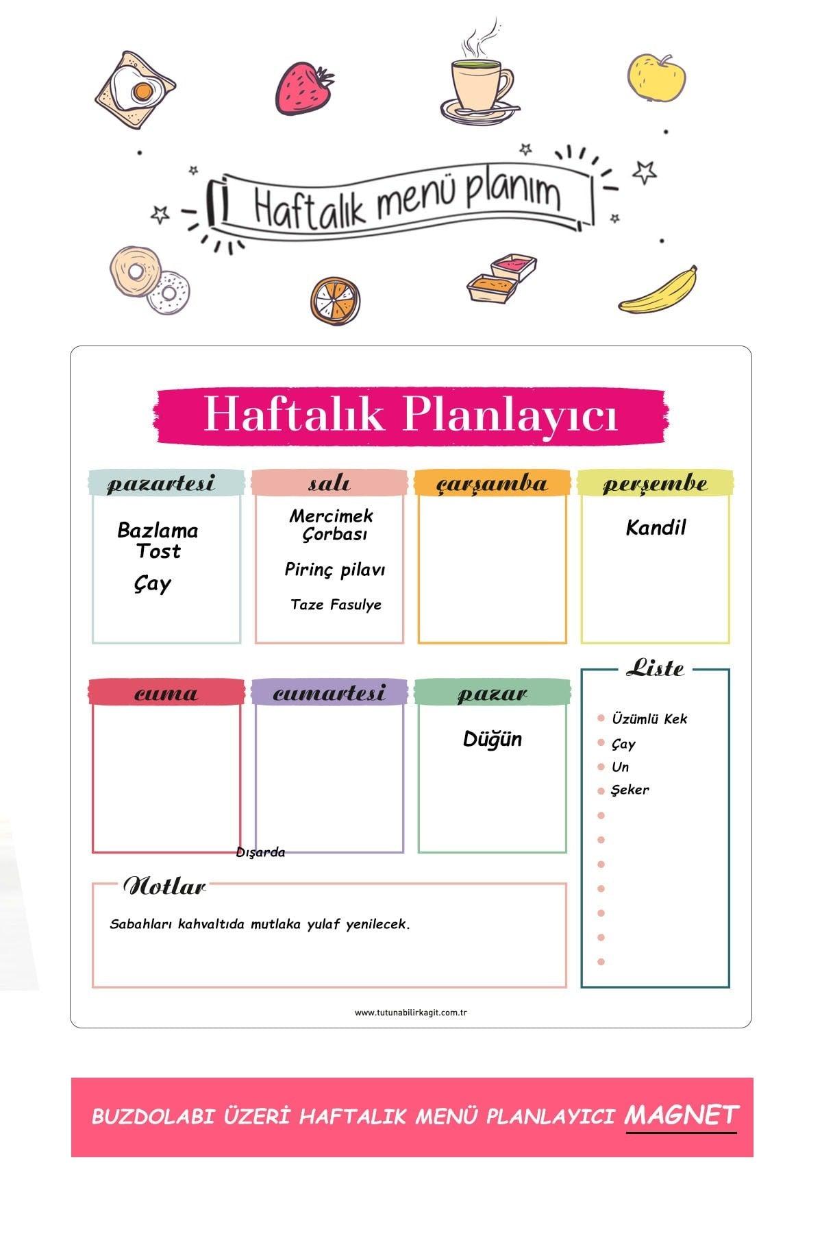 2 Weekly Menu Planner Magnets