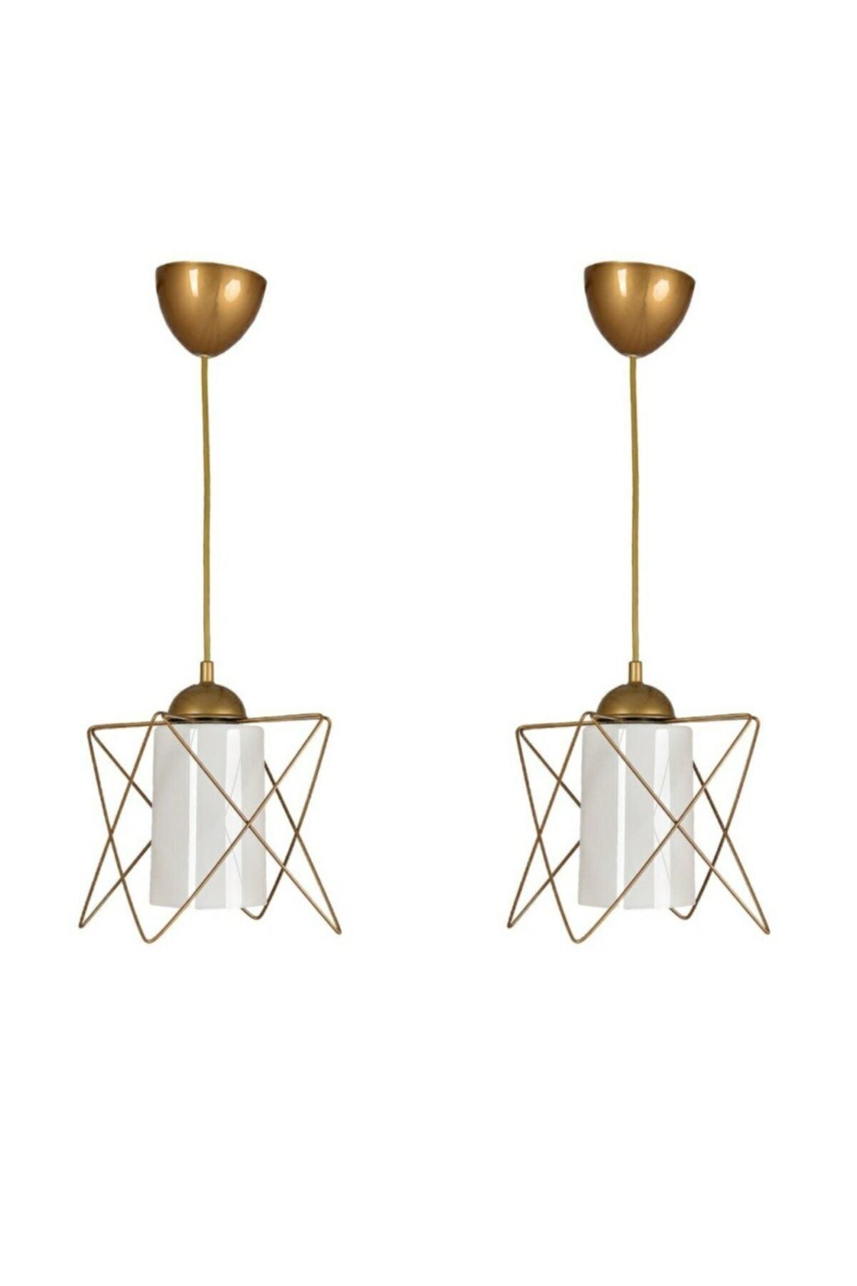 2 Pieces Zigzag Single Tumbled Pendant Lamp Chandelier - Swordslife