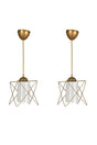 2 Pieces Zigzag Single Tumbled Pendant Lamp Chandelier - Swordslife