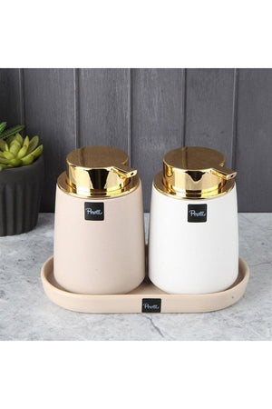 2 Tray flüssige Seife Badezimmer Küchenarbeitsplatten Top Detergent Set - Swordslife