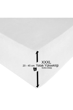 200x220 +45 Cm Height Elastic Luxury Combed Cotton Linen White, Luxury Fitted Sheet Cotton - Swordslife