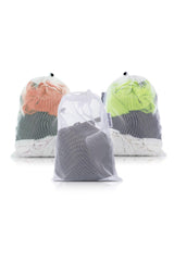 20*30 (3PCS) Laundry Washing Net Bag Washing Net Bag With Rope Clip - Swordslife