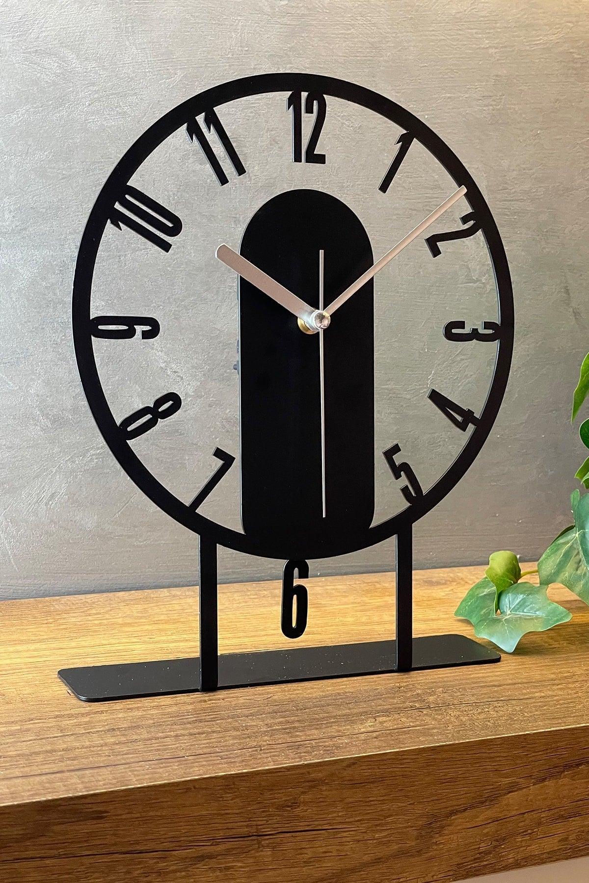 22x27 Cm Metal Pendulum Decorative Table Top Clock - Swordslife