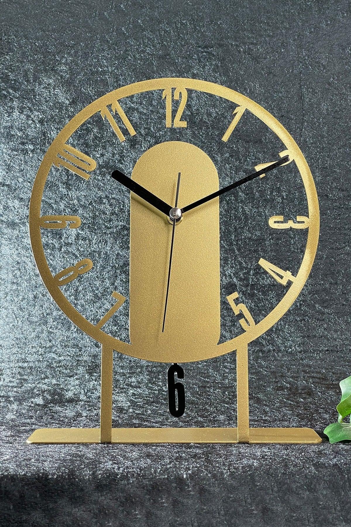 22x27 Cm Metal Pendulum Decorative Table Top Clock - Swordslife