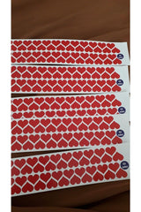 260 Pieces 2 Cm Adhesive Heart Shaped Red