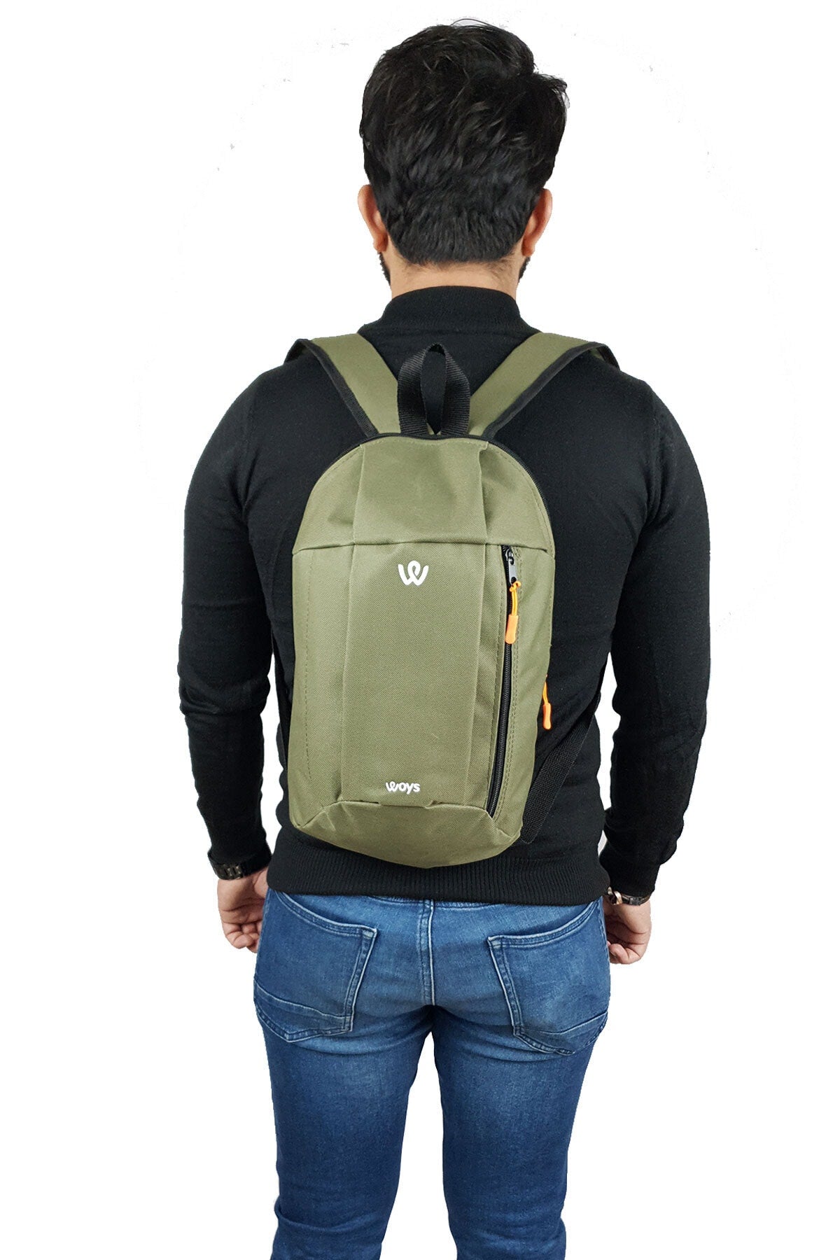 Unisex Khaki Green Camping Cycling Hiking Mini Backpack