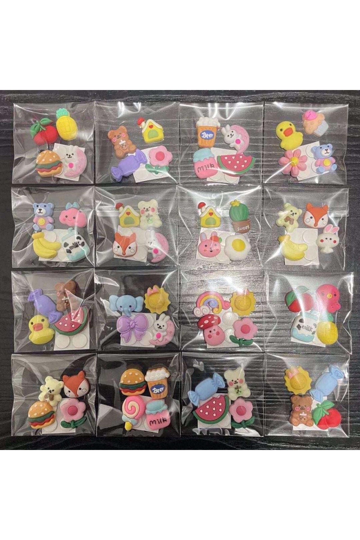 3D Sticker 4-Pack Water Bottle Adhesive Sticker Pen Refrigerator Notebook Television Sticker
