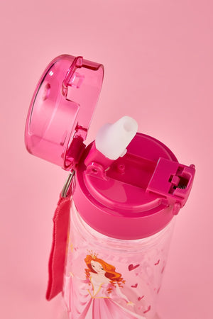 2 Layer Lunch Box With 4 Compartments With Self Spoon And Flask Princess With 500 Cc Pipette