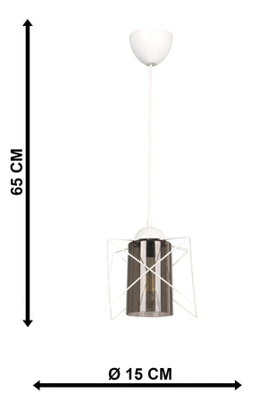 2 Pieces Modes Single White-Smoked Acrylic