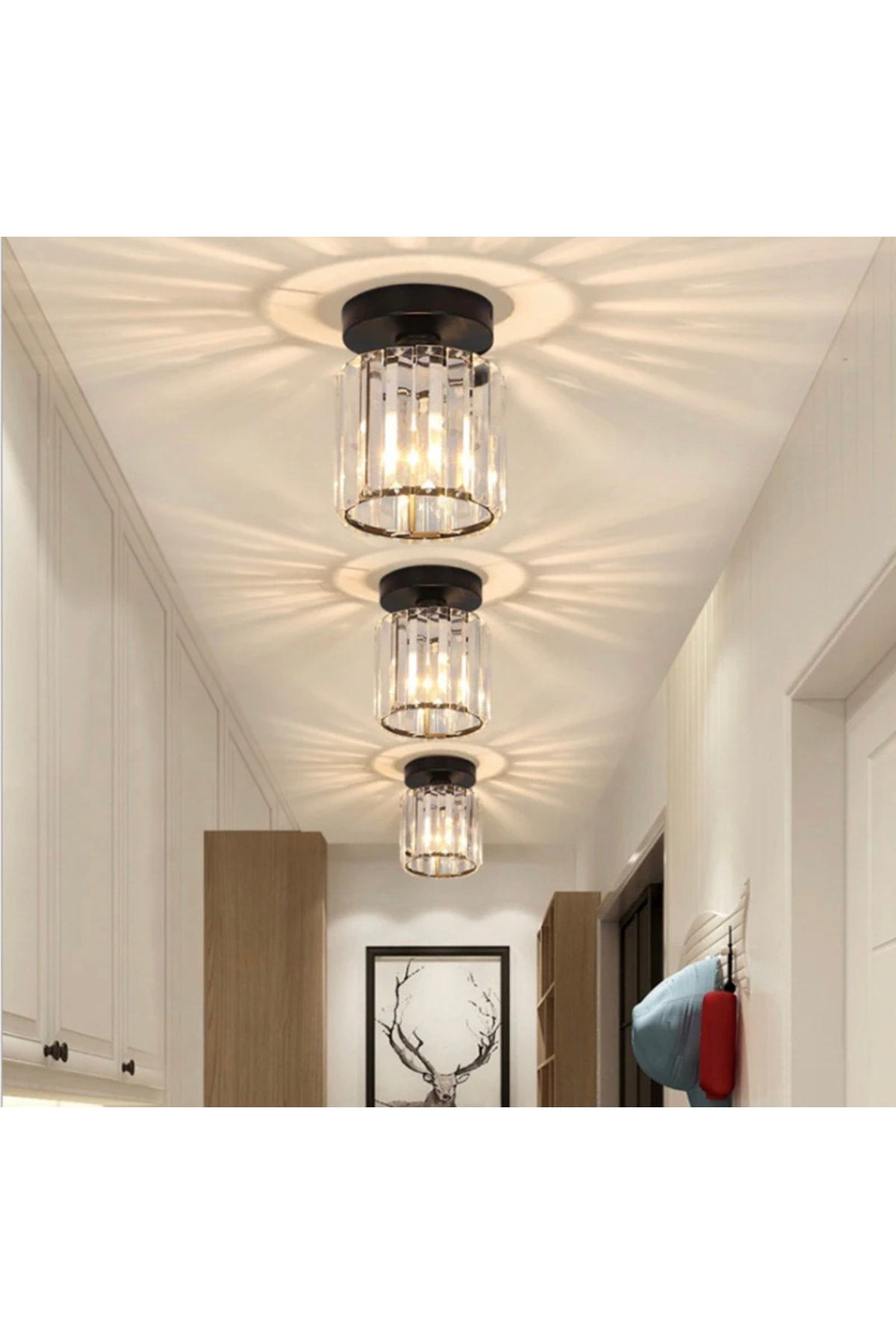 Luxury Stone Modern Plafonier Ceiling Chandelier Luxury Pendant Lamp Crystal Stone Chandelier Black