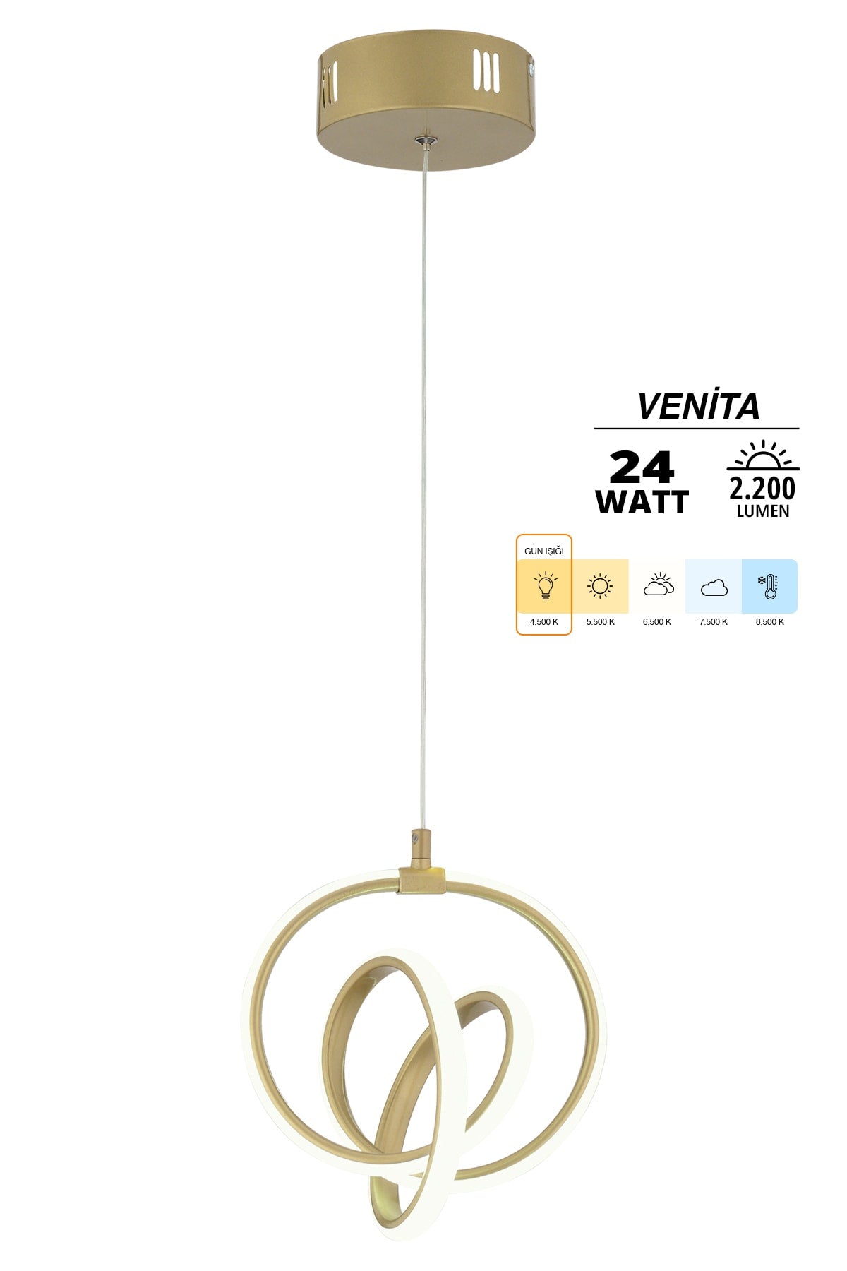 Venita Antique Modern Pendant Lamp LED Chandelier Living Room Kitchen Room LED Chandelier