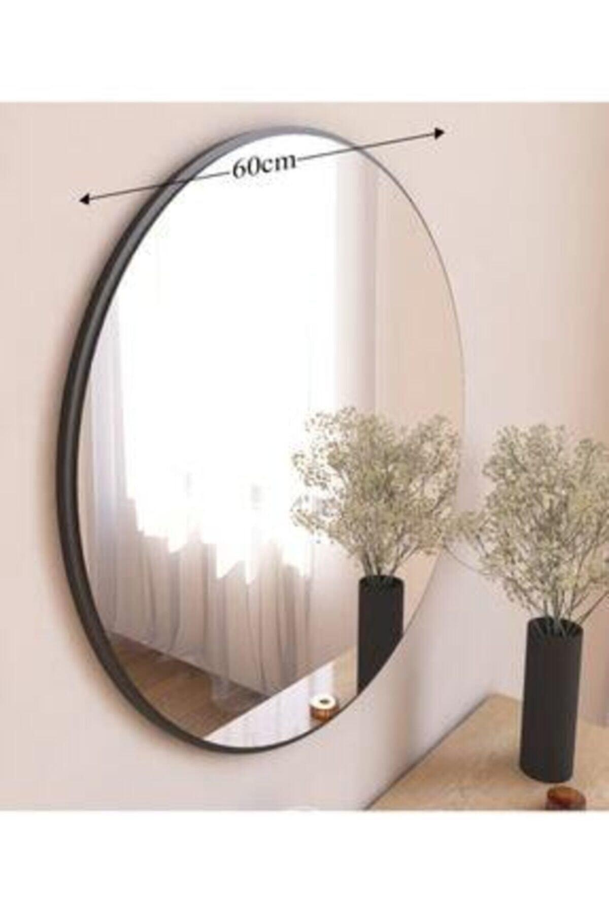 Decorative Black Round Wall Mirror Wall Mirror Console Mirror 60*60 - Swordslife