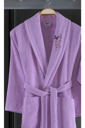 Alya Embroidered 2 Piece Bathrobe Set - Swordslife