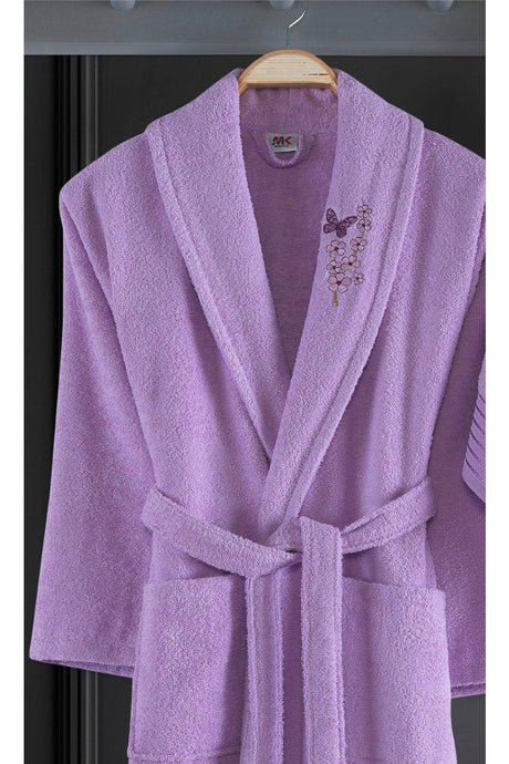 Alya Embroidered 2 Piece Bathrobe Set - Swordslife