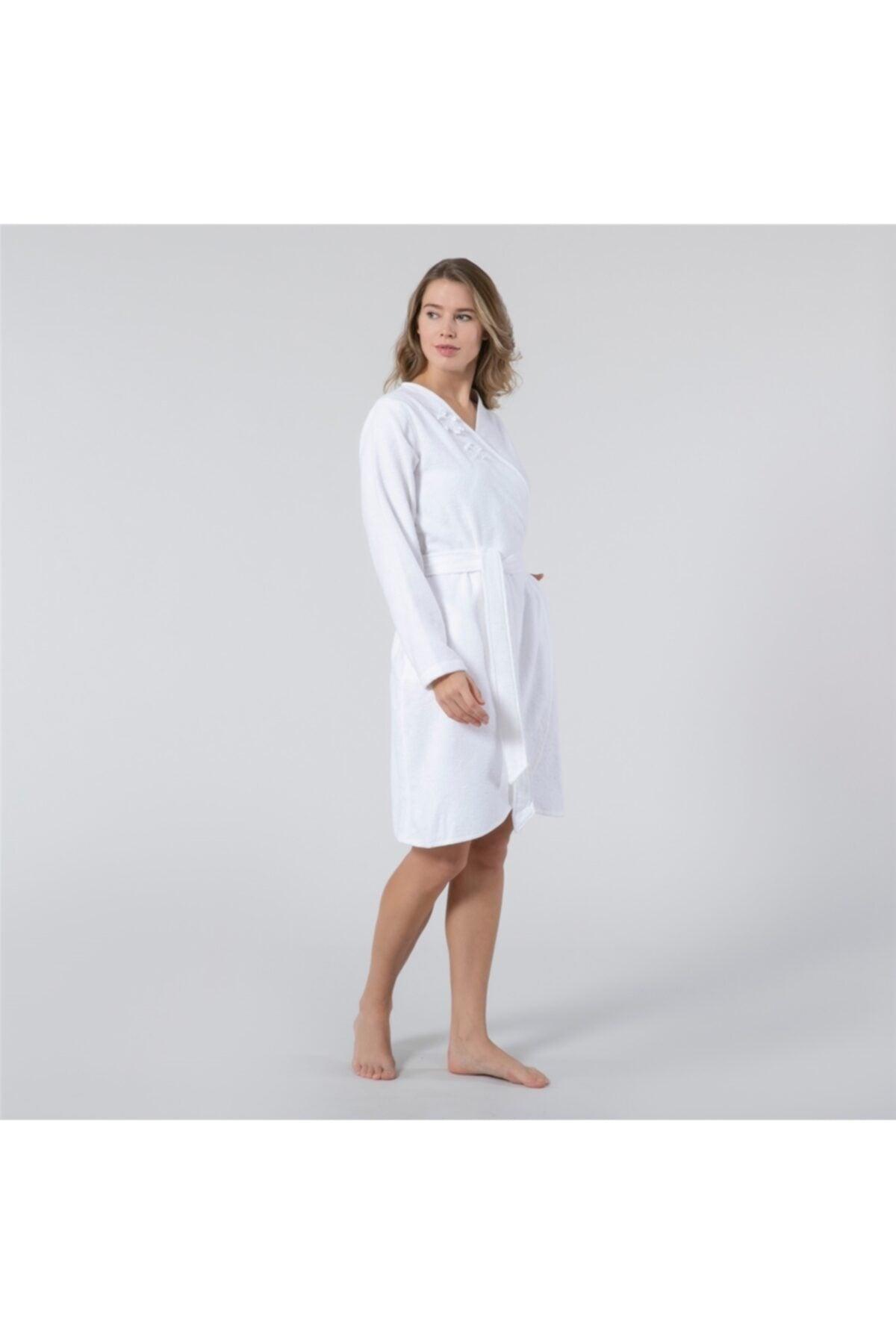 Crystal Women Bathrobe White - Swordslife