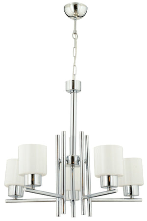 Odesa 5 Piece Chrome Plated Modern Bedroom Kitchen Living Room Chandelier