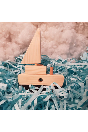 Handmade Wooden Toy Baby Ship Children'S Imagination Gift Toy