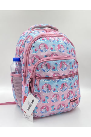Elsa Patterned Light Pink Color Girl Backpack Primary School Bag With Food And Pencil Holder