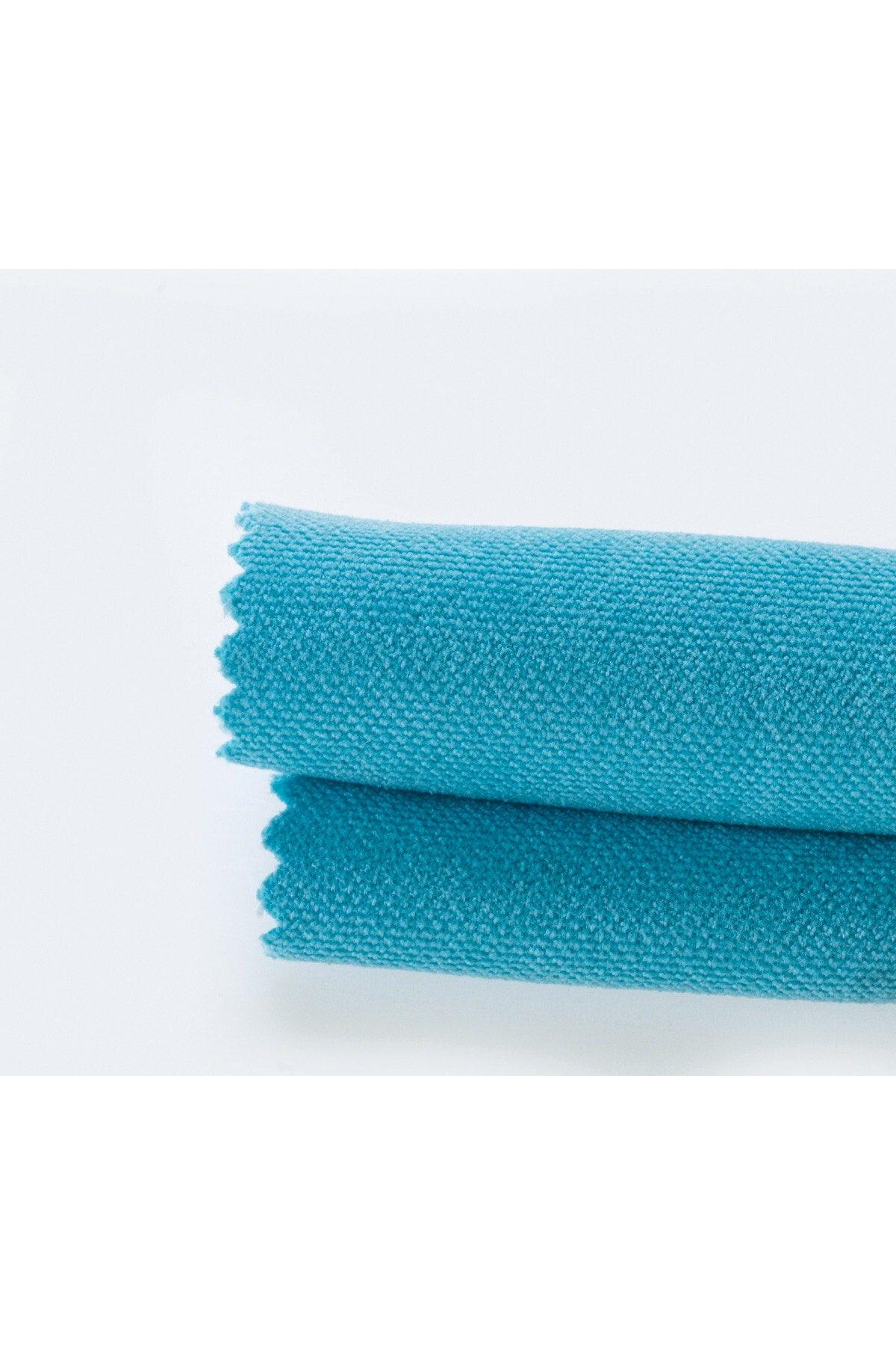 Velvet Textured Turquoise Blue Runner - Swordslife