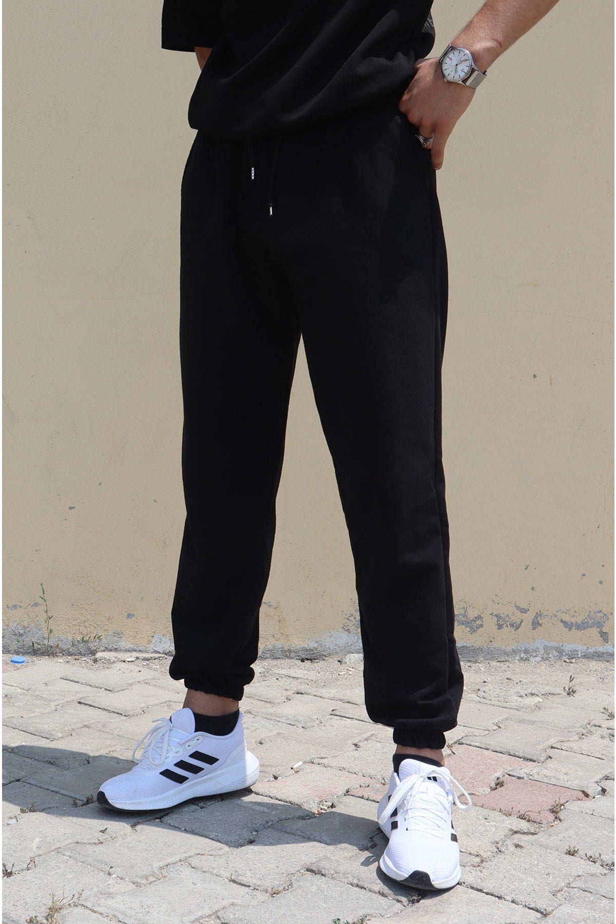 Unisex 2Ip Knitted Fabric Tracksuit Bottom