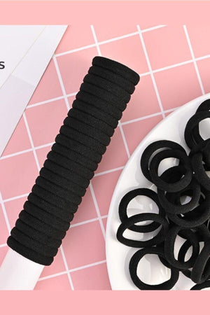 Women's 50 Pcs Black Rubber Buckle Set - Swordslife