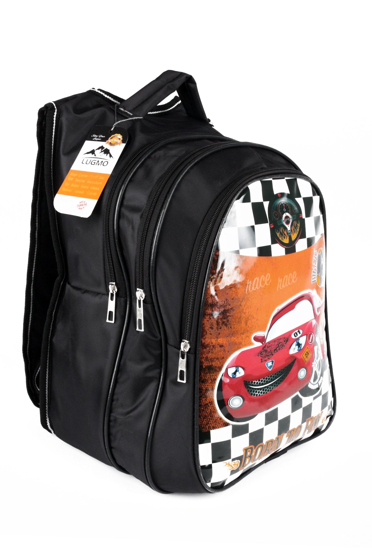 Backpack Set Middle School Primary School 3 Pocket Padded Car Black