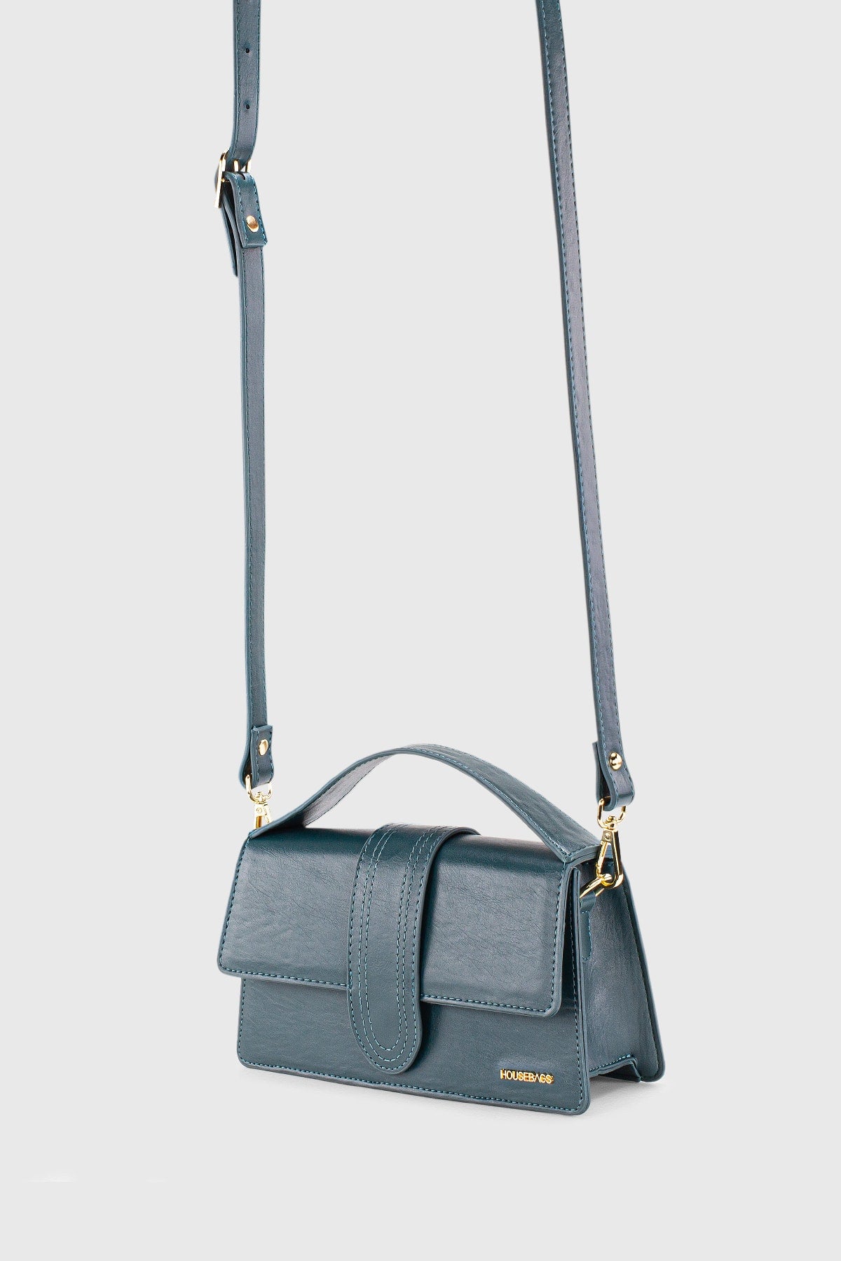 Women'S Green Leather Look Adjustable Crossbody Bag 229