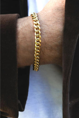 Gurmet Classic Black Gold Men'S Steel Bracelet