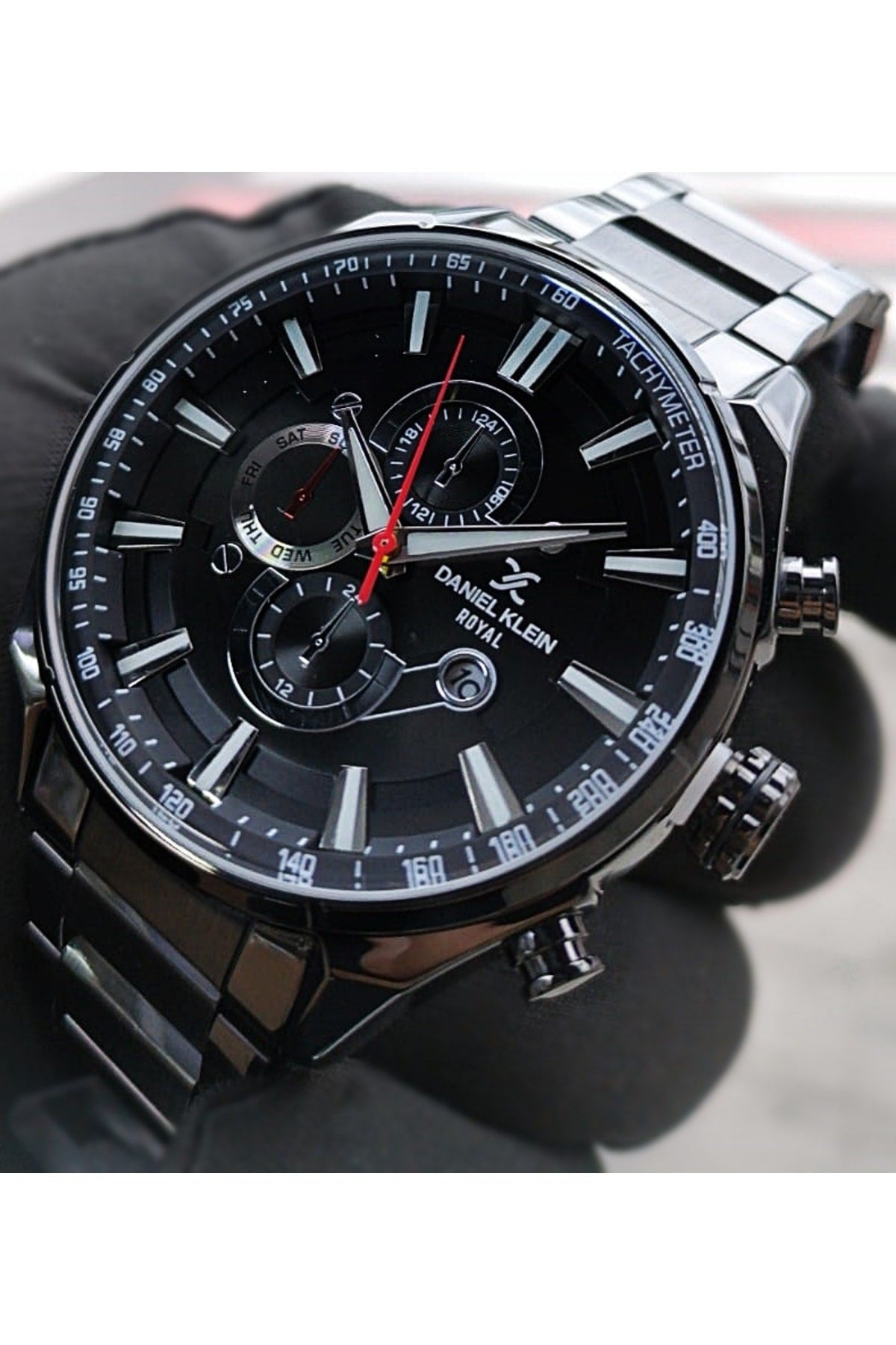 Black Men'S Wristwatch 3 Atm Waterproof Stainless Steel Machine Guaranteed