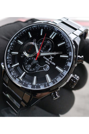 Black Men'S Wristwatch 3 Atm Waterproof Stainless Steel Machine Guaranteed