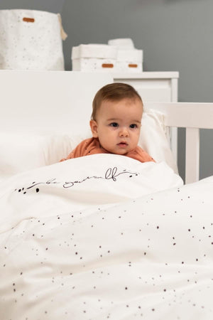 Baby Duvet Cover Pillow Sheet Set Cosmos White Organic Cotton