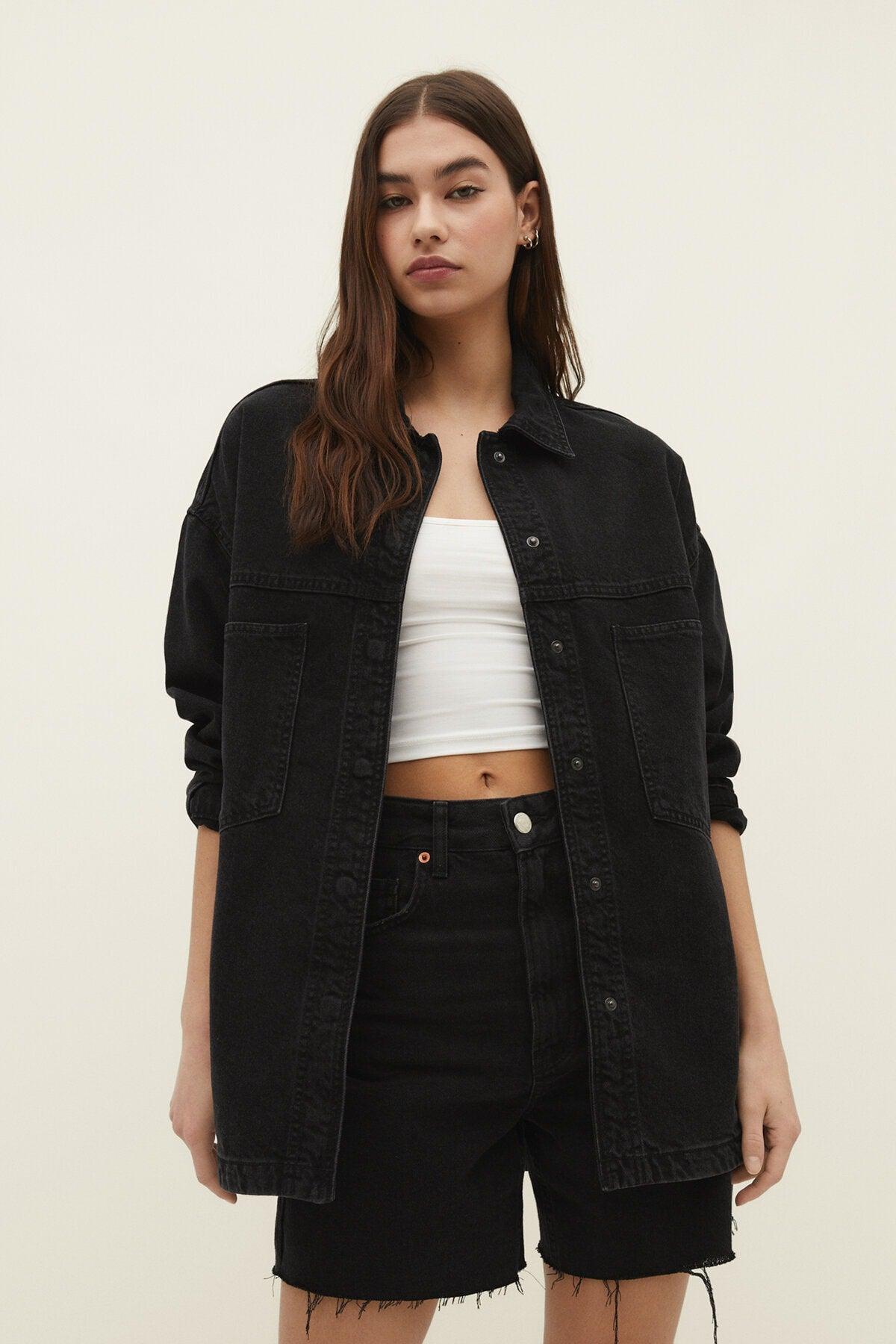 Oversize Denim Slim Jacket - Swordslife