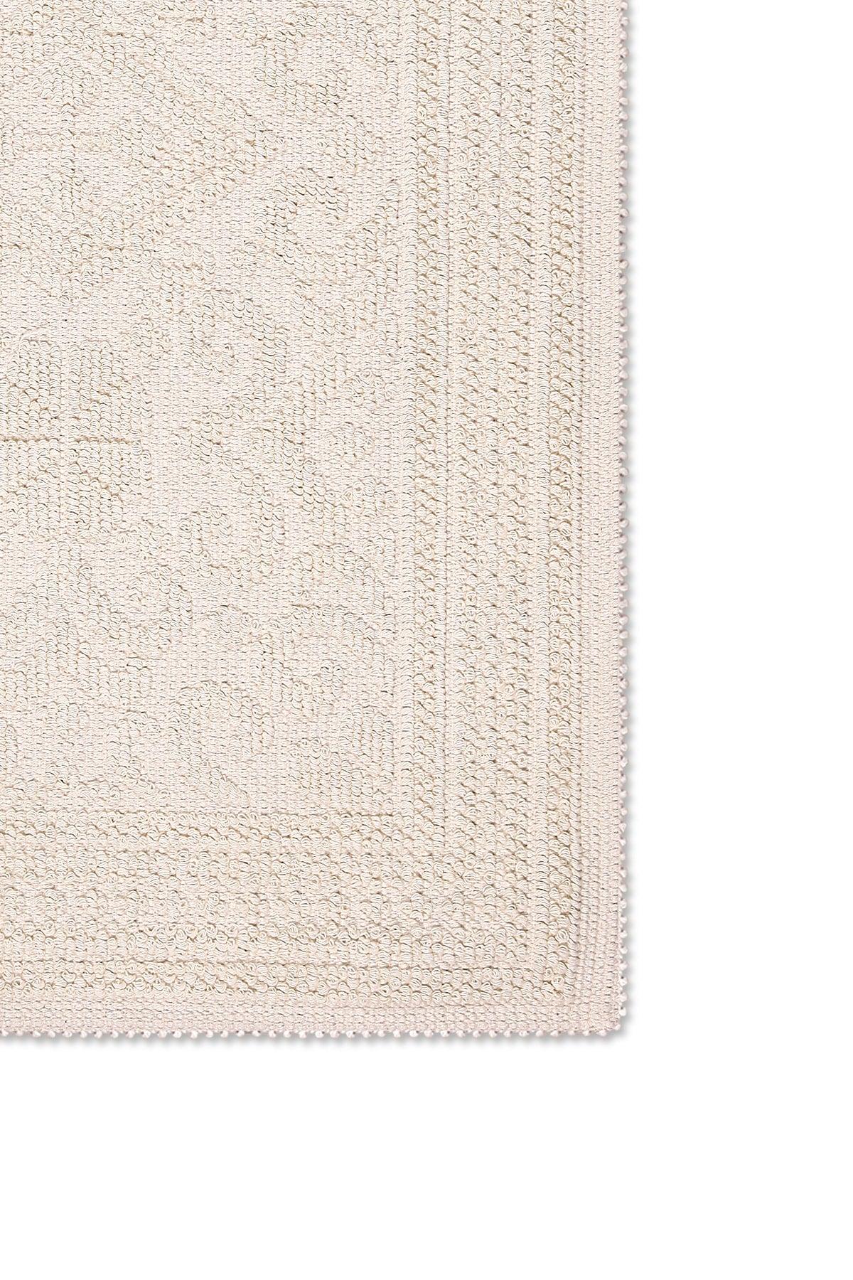 İnci Natural Cotton Rug 50x80 Cm Ecru - Swordslife