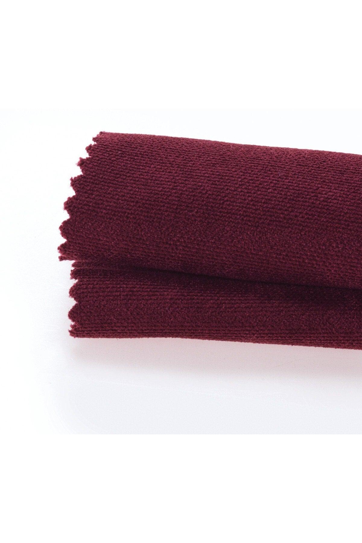 Velvet Textured Wine Claret Red Runner - Swordslife