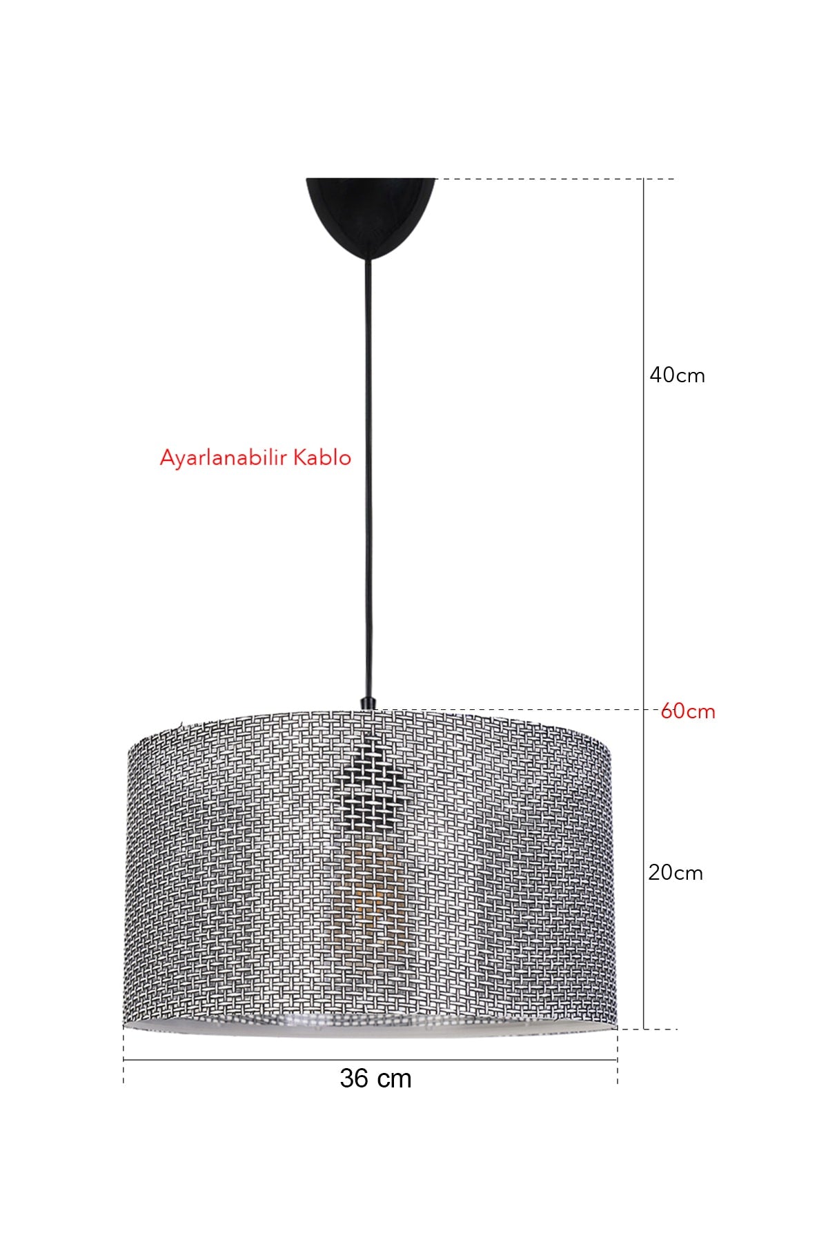 Argent Pendant Lamp Chandelier Black