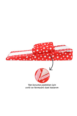 Multi-Function Washable Orthopedic Baby Reflux Mattress-Degassing Baby Reflux Pillow Red