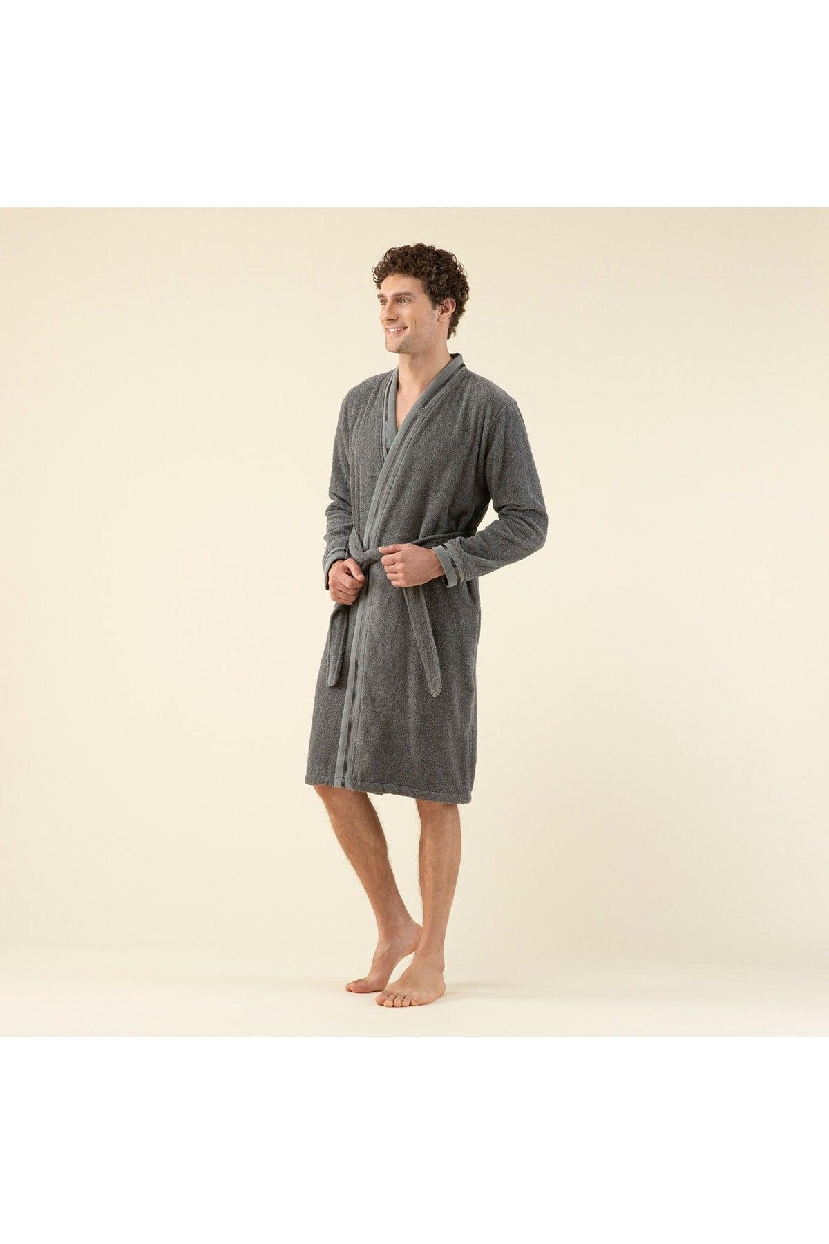 Chic Men's Bathrobe Anthracite - Swordslife