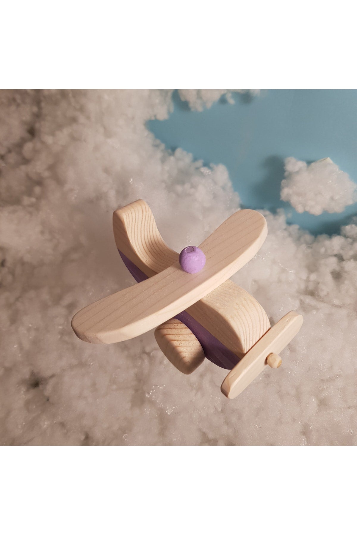 Handmade Wooden Toy Airplane, Educational, Creative, Vintage And Natural And Safe Wooden Baby Toy