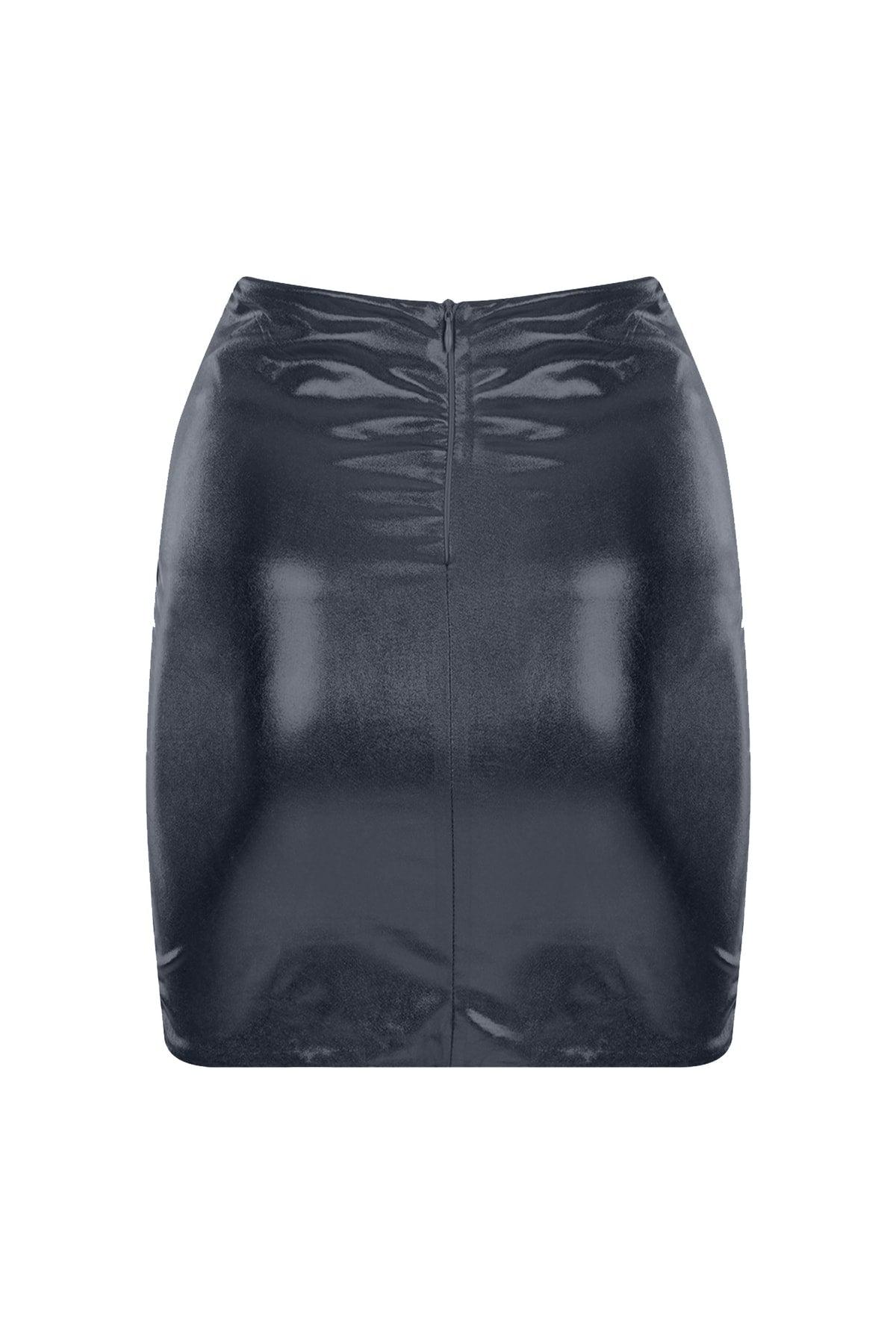 Shine Black Mini Skirt - Swordslife