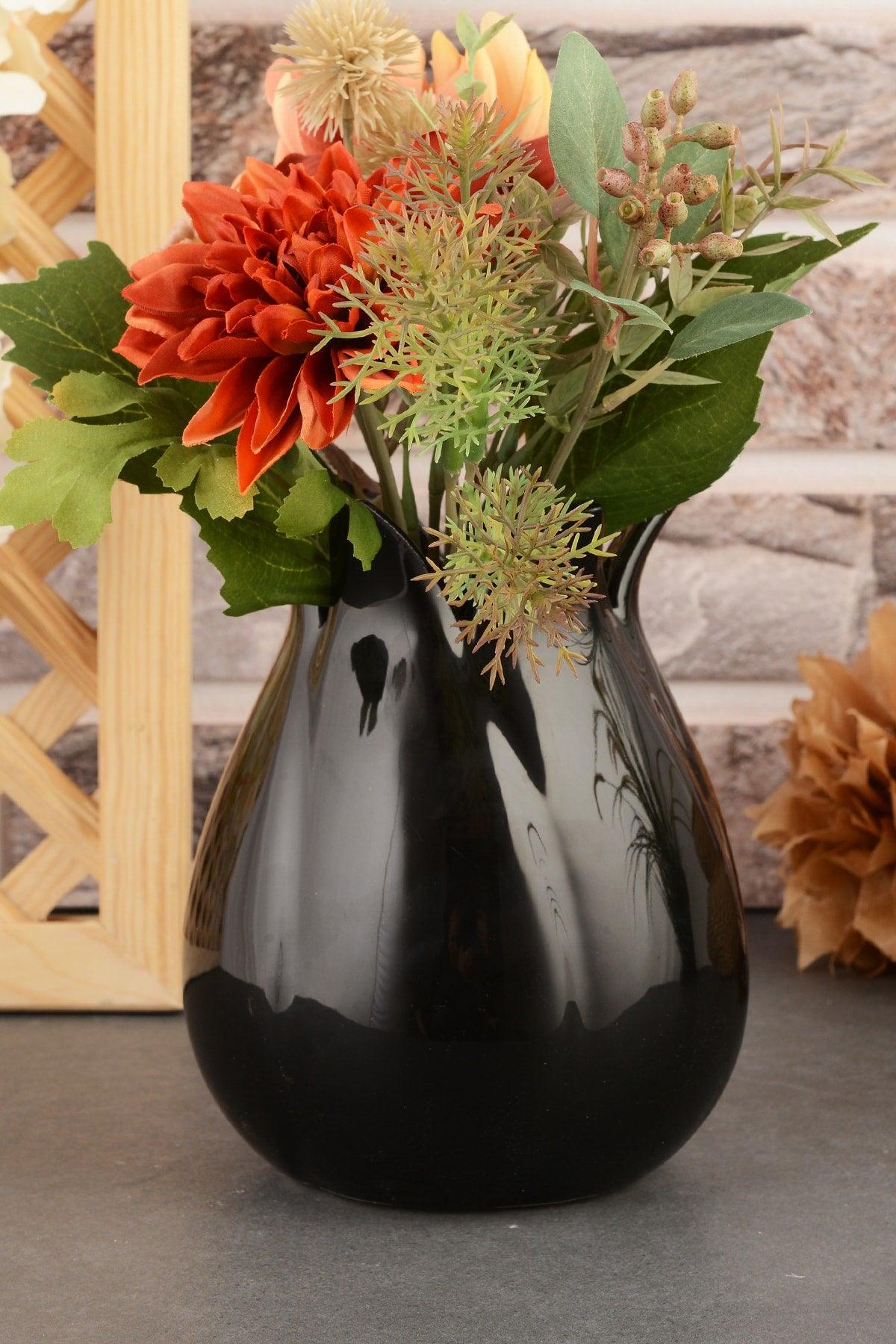 Tulip Ceramic Vase-black - Swordslife