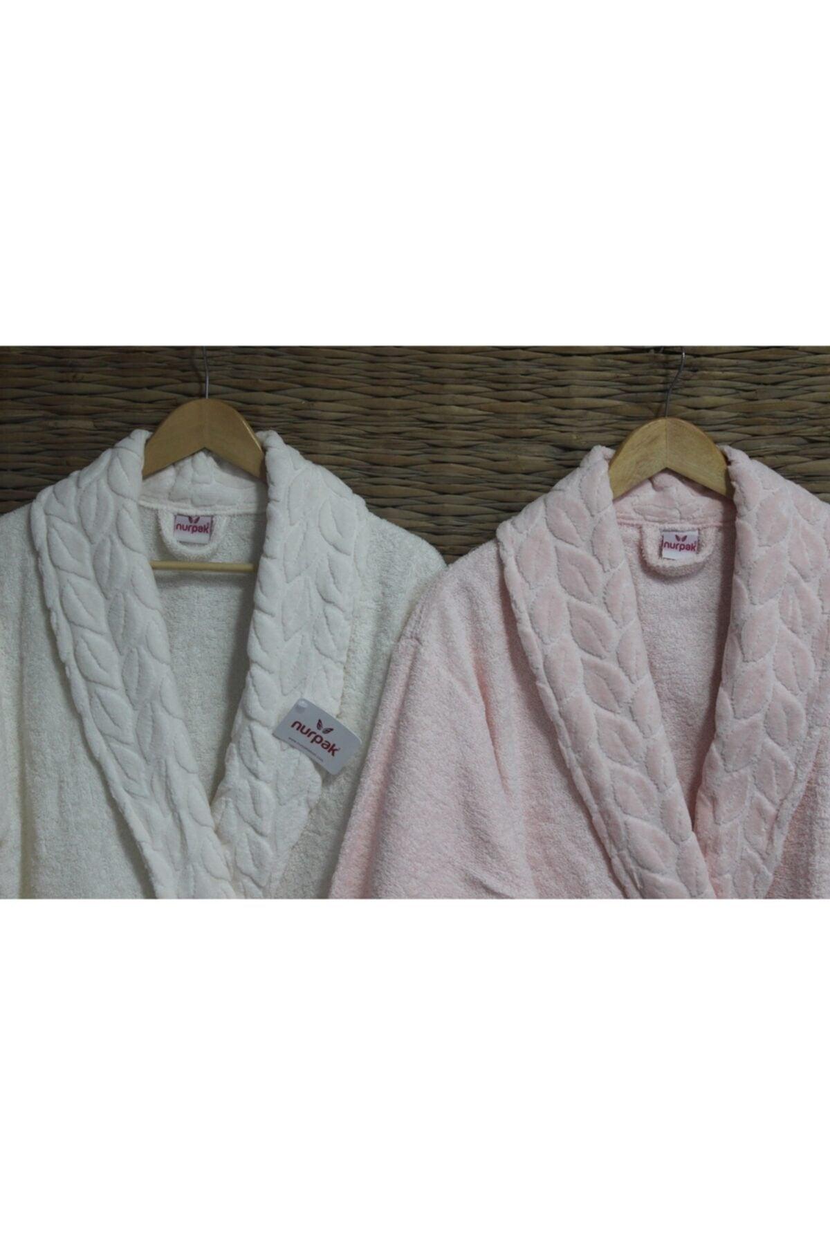 Family Bathrobe Set Set 8 Pieces 100% Cotton Powder-cream - Swordslife