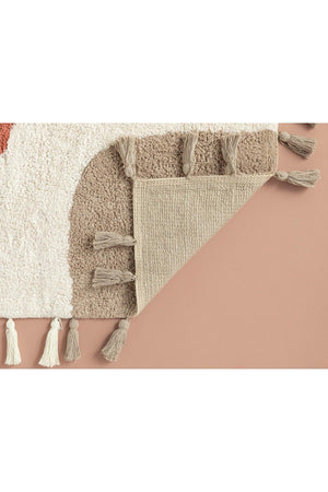 Square Cotton Bath Mat 60x90 Cm Beige-tile - Swordslife
