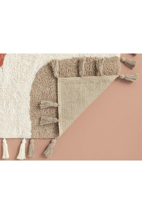Square Cotton Bath Mat 60x90 Cm Beige-tile - Swordslife