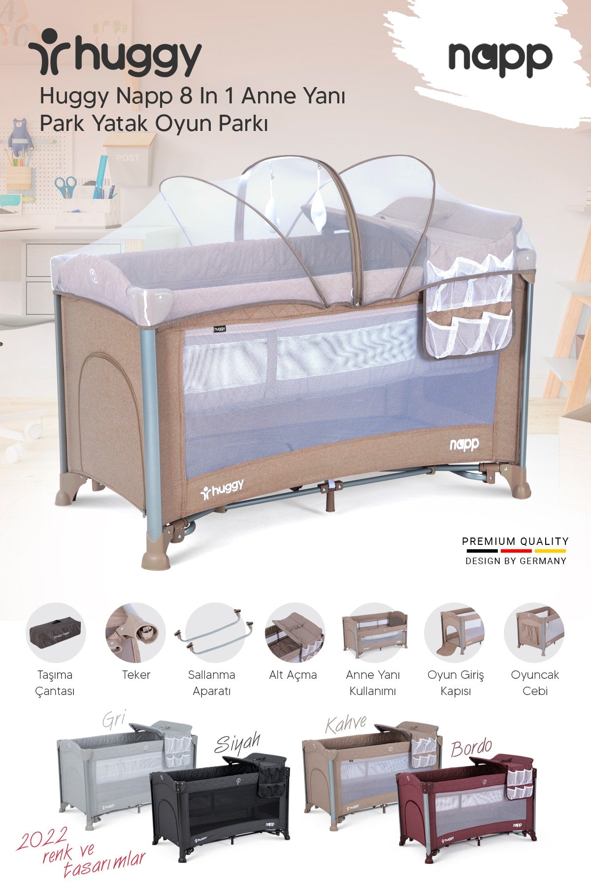 Napp 8 In 1 Anne Yani Park Bed Playpen And Bed