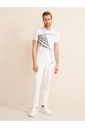 Crew Neck Slim Fit Printed Modal T-Shirt