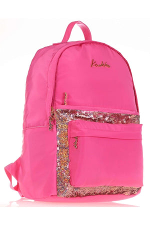 Pink Sequin School Bag And Pencil Holder Set - Girls