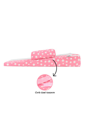 Multifunctional Washable Cover Orthopedic Baby Reflux Mattress-Gas Relief Baby Reflux Pillow Pink