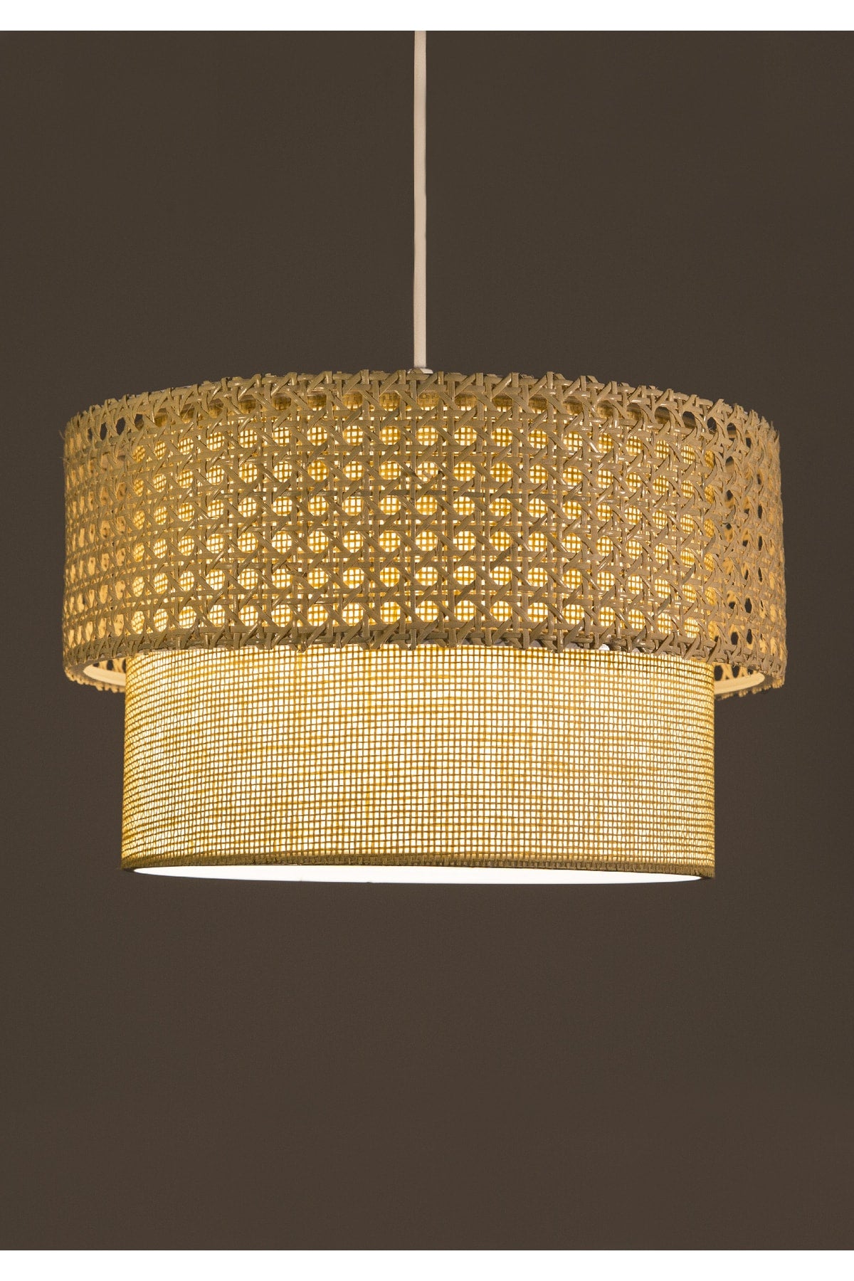Exclusive Rattan Knitted Design Pendant-Fabric Interior Ayd-3181