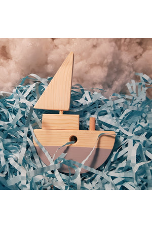Handmade Wooden Toy Baby Ship Children'S Imagination Gift Toy